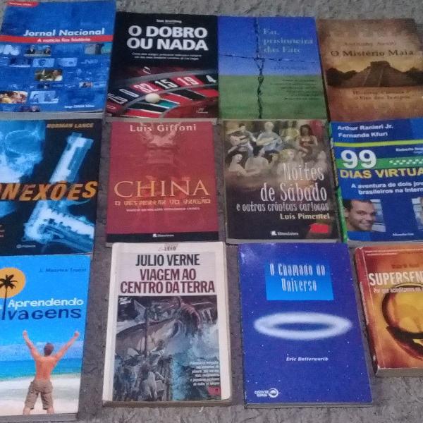 combo 12 livros diversos - levar todos - desapego!