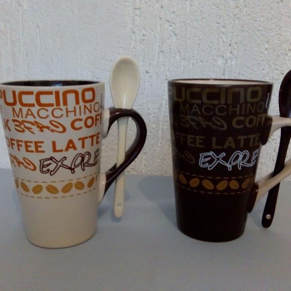 conjunto canecas café capuccino