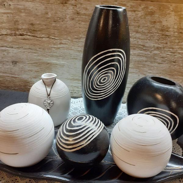 conjunto decorativo black&amp;white