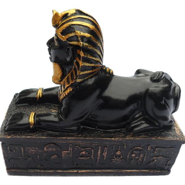 esfinge de gizé egípcia decorativo black em resina