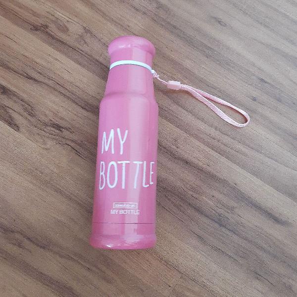 garrafa térmica rosa com filtro