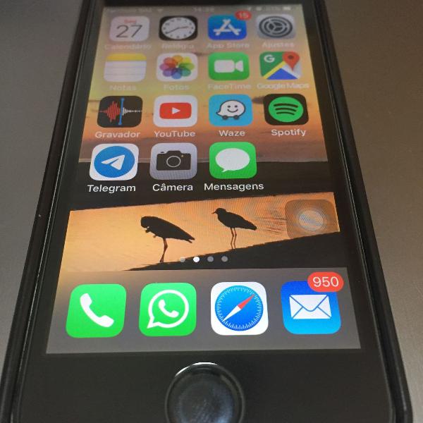 iphone 5s cinza 16g- perfeito esta+ manual+ carregador+fones
