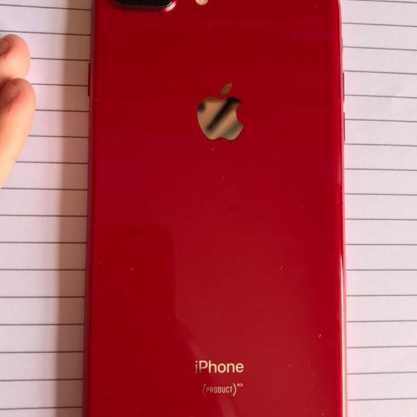 iphone 8 plus 64gb red/vermelho com leve trincado
