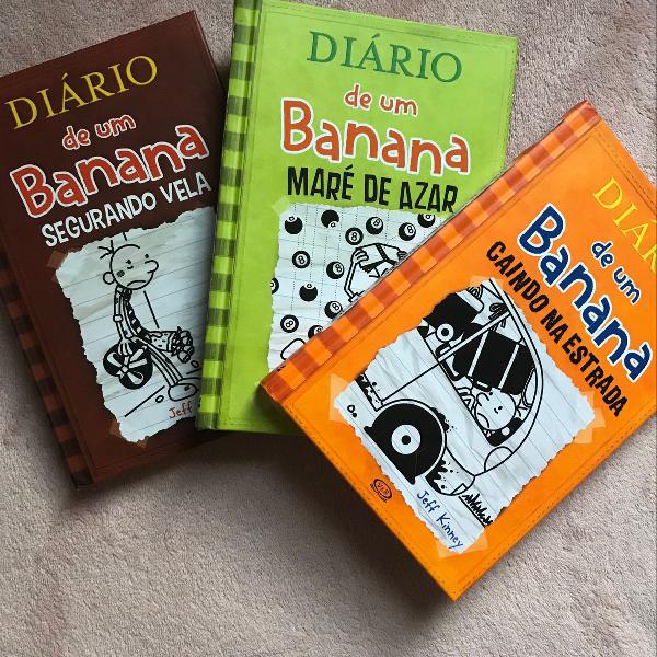 kit 3 livros diário de um banana