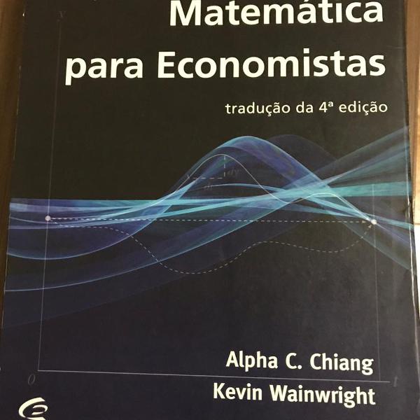 livro matemática para economistas chiang wainwright