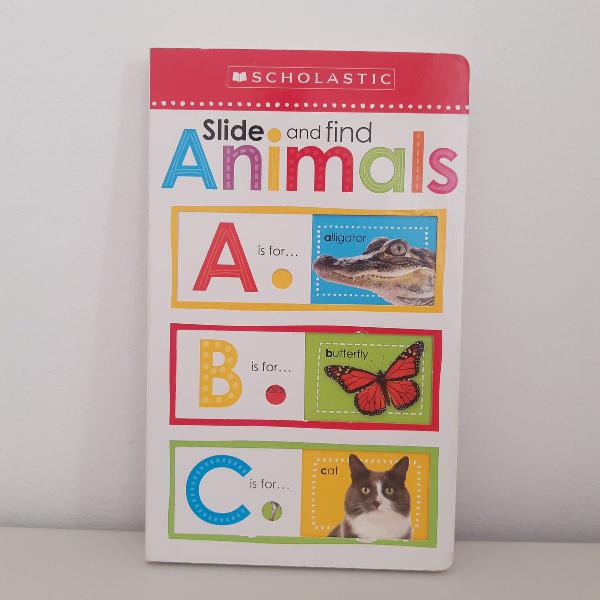 livro slide and find animals