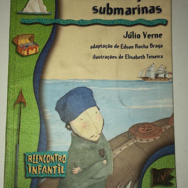 livro vinte mil léguas submarinas - júlio verne
