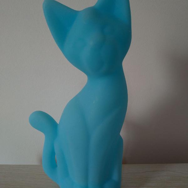 luminária gato magrelo azul
