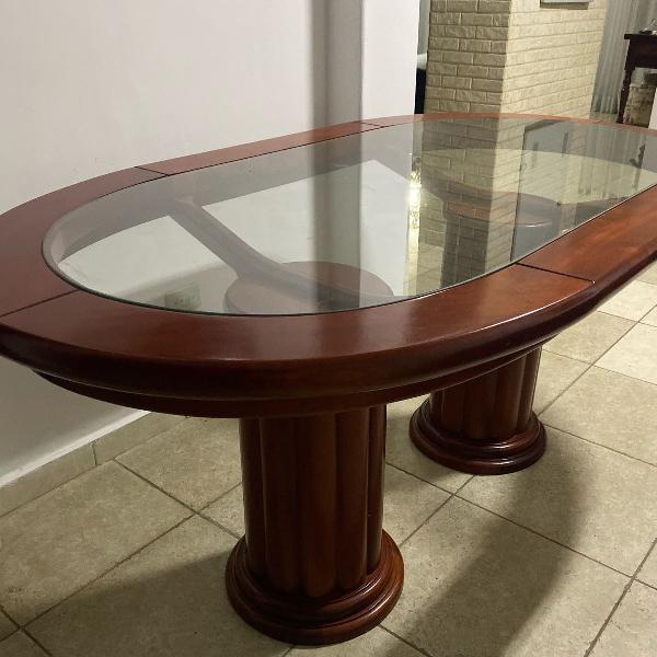 mesa madeira mogno