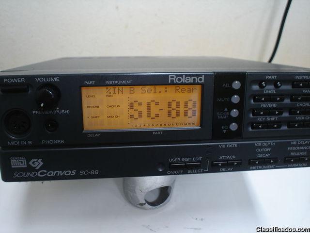 modulo roland sound canvas 88 + teclado psr 500