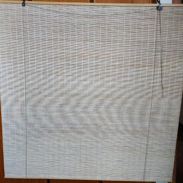 persiana bambu roman shade cortina bandô 160x160 cm branca