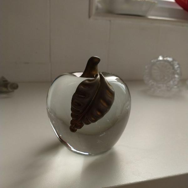 peso de murano em forma de maçã com cabo (danificada)