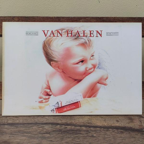 placa em mdf 'van halen 1984'