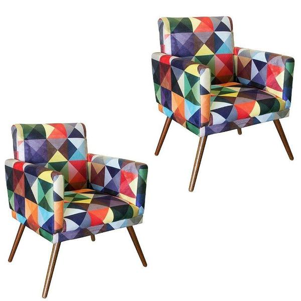 poltrona nina suede estampada