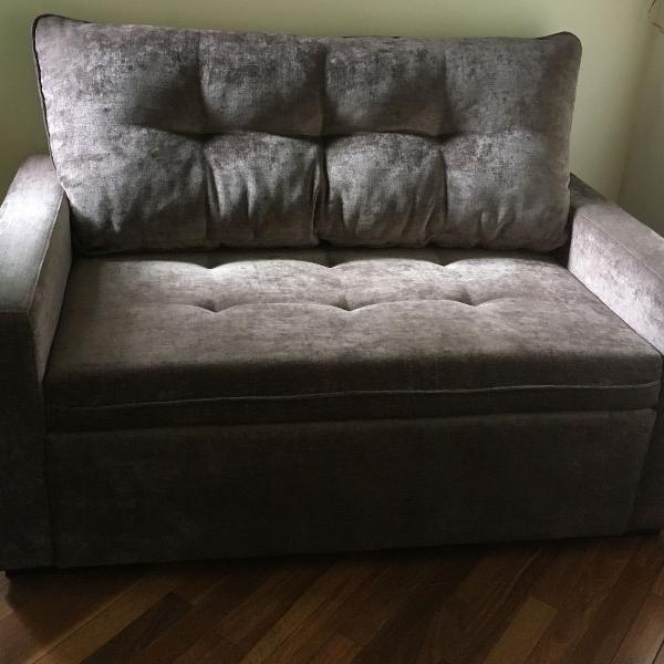 sofa de dois lugares com encosto removível