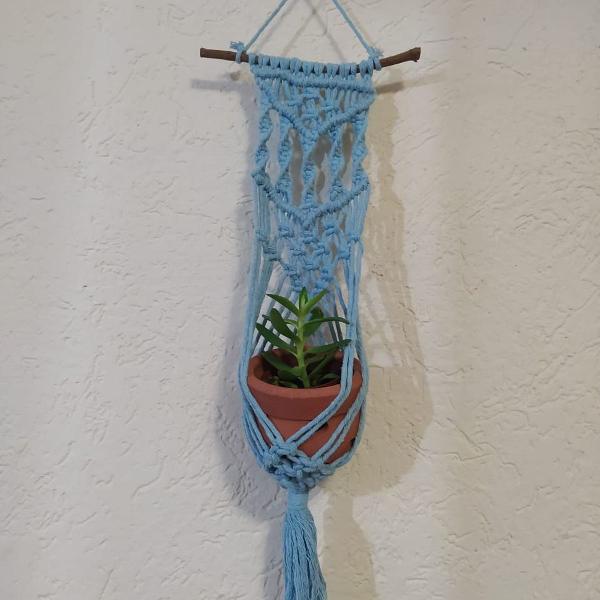 suporte para plantas / hanger plant em galho + vaso