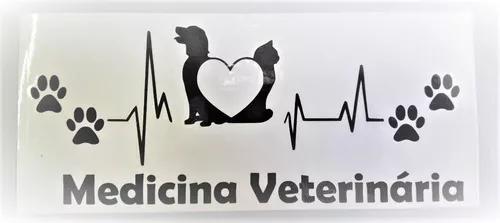 Adesivo Personalizado Medicina Veterinaria Gato Cachorro