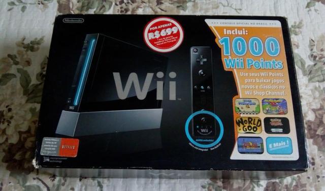 Nintendo Wii Black na caixa