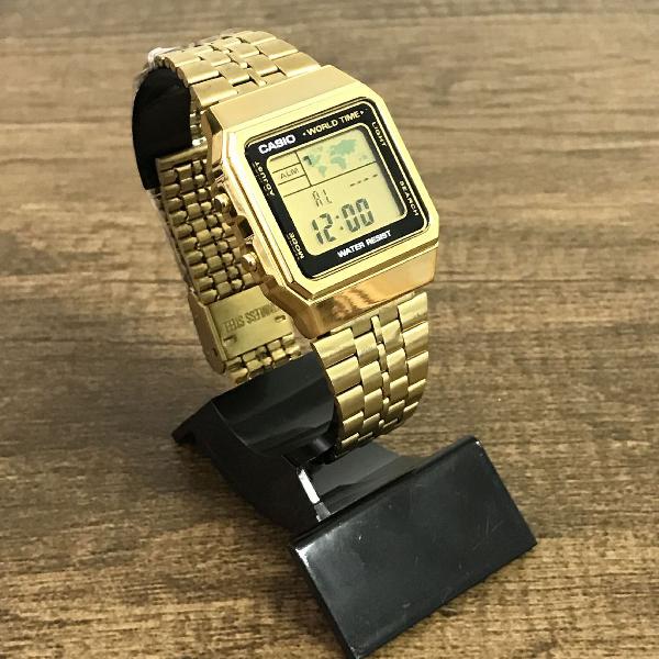 Relógio Casio A500 Retrô Dourado Lançamento- Oferta