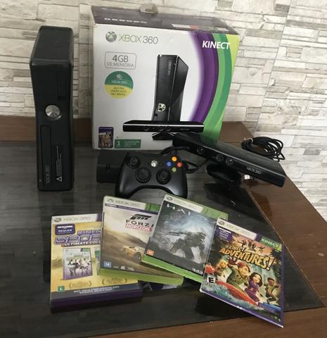 Xbox 360 com Kinect +9 jogos