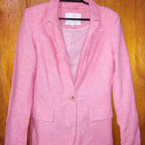 blazer rosa marfino