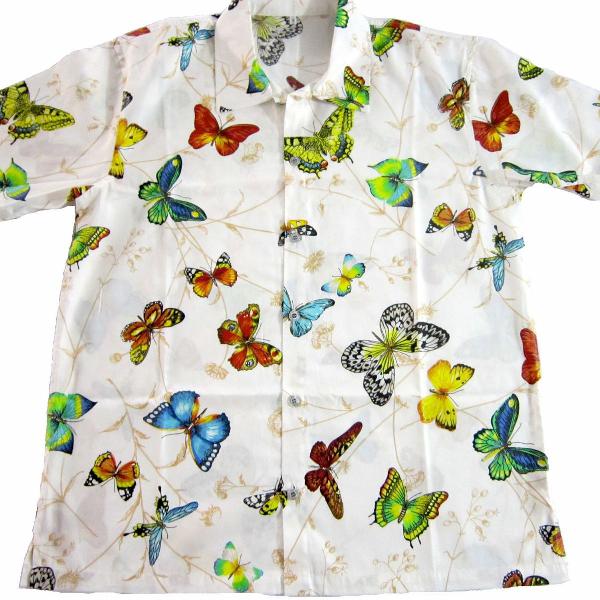camisa estampada butterflies skate rock surf
