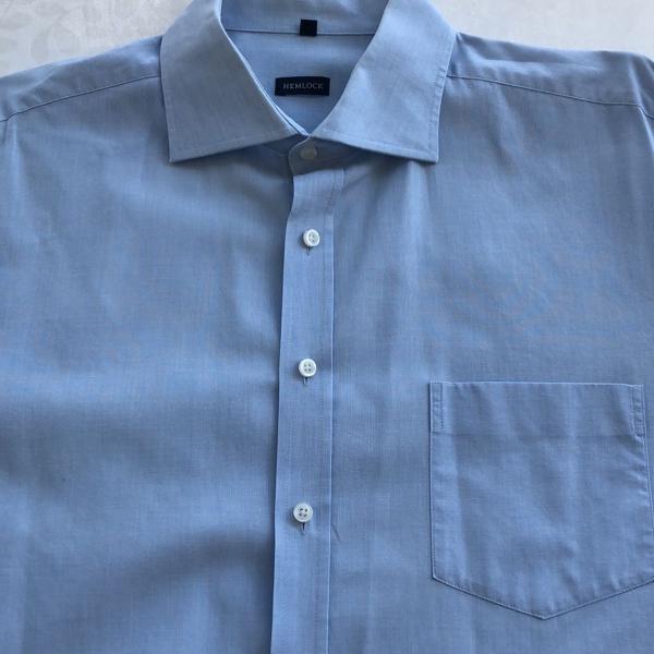 camisa social hemlock azul clara