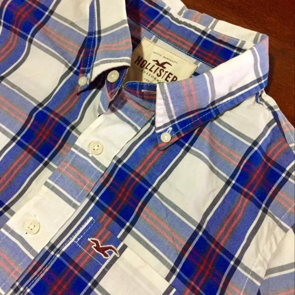 camisa xardrez hollister