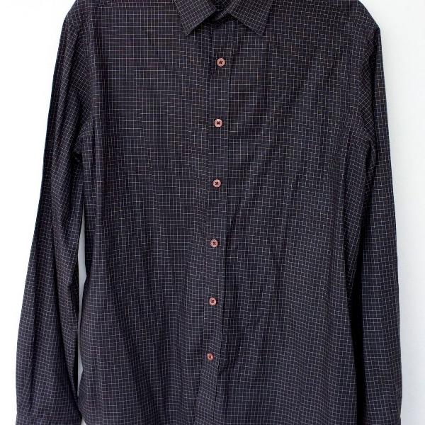 camisa zara quadriculada