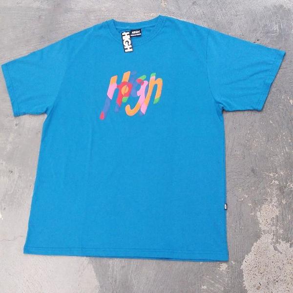 camiseta high company wonder azul colorida logo original