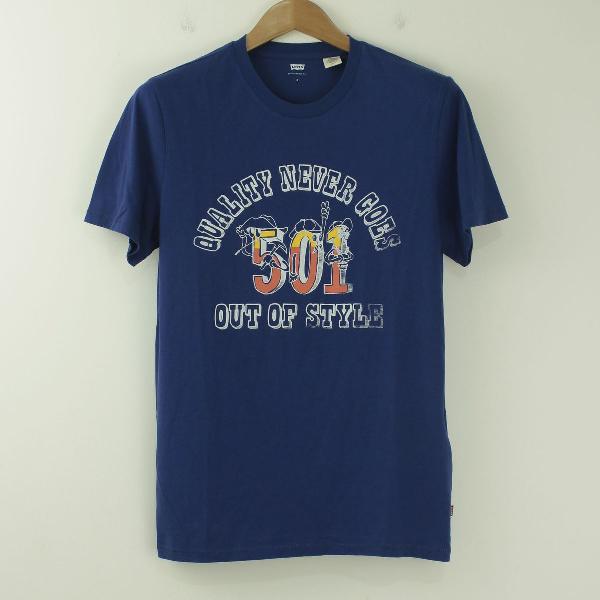 camiseta levis 501 azul