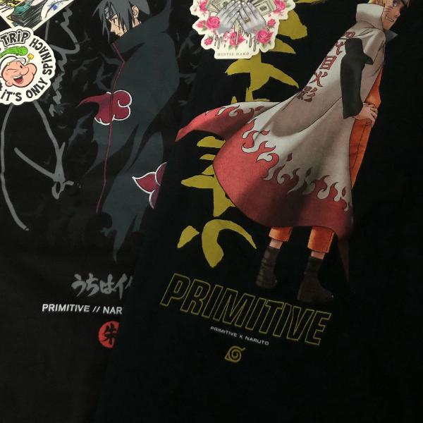 camiseta primitive x naruto