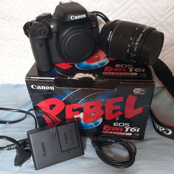 câmera fotográfica cânon rebel t6i