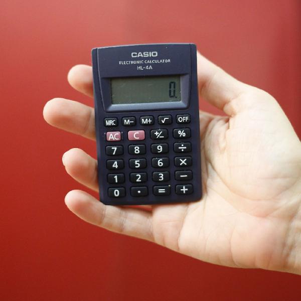 mini calculadora de bolso