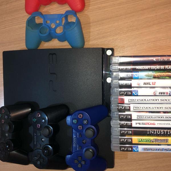 playstation 3+ 3controles+ 12 jogos