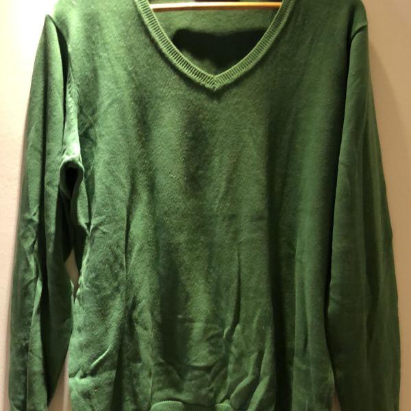 pullover masculino verde zara man (g)