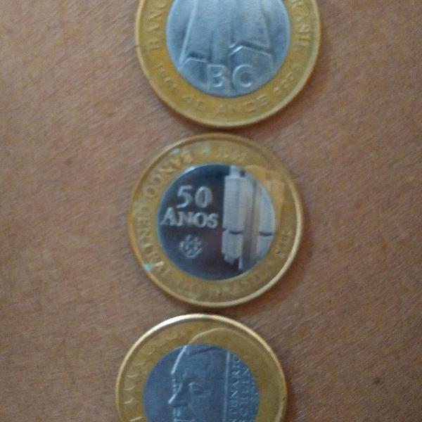 3 moedas comemorativas