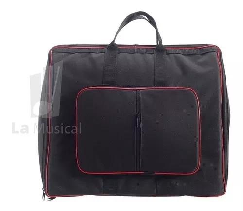 Capa Bag Para Acordeon 120 Baixos Master Luxo Vivo Vermelho