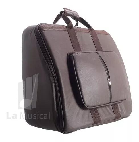 Capa Bag Para Acordeon 80 Baixos Golden Couro Ecológico