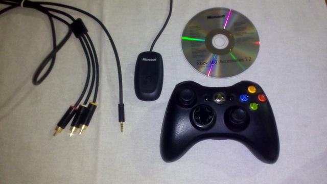 Controle Xbox 360 sem fio original + Receptor Microsoft para
