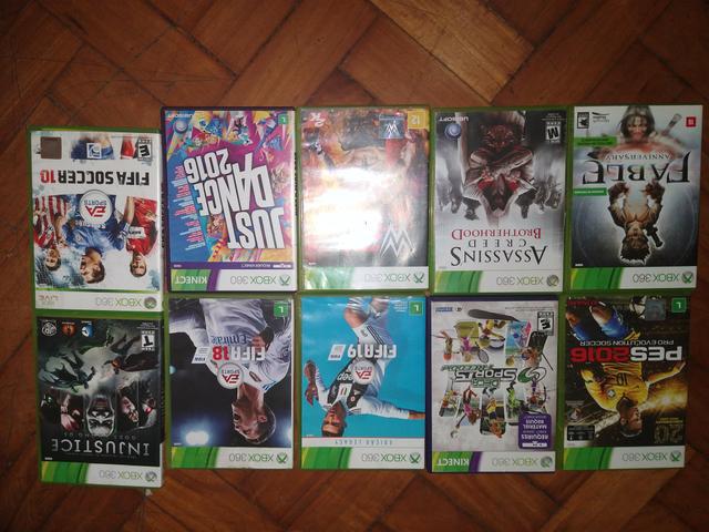 Vendo Xbox 360 com um controle 10jogos e um Kinect,