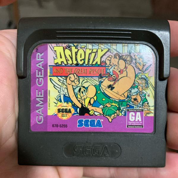 cartucho para game gear do asterix and the great rescue.