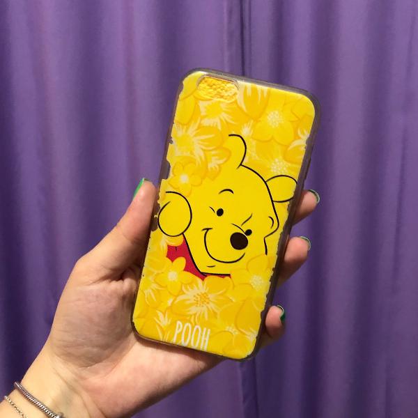 case iphone 6/6s do ursinho pooh amarelo