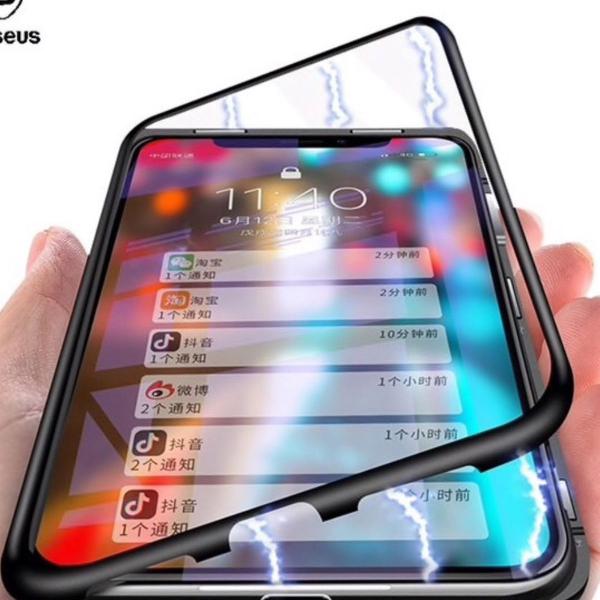 case magnética iphone xs max anti impacto preta