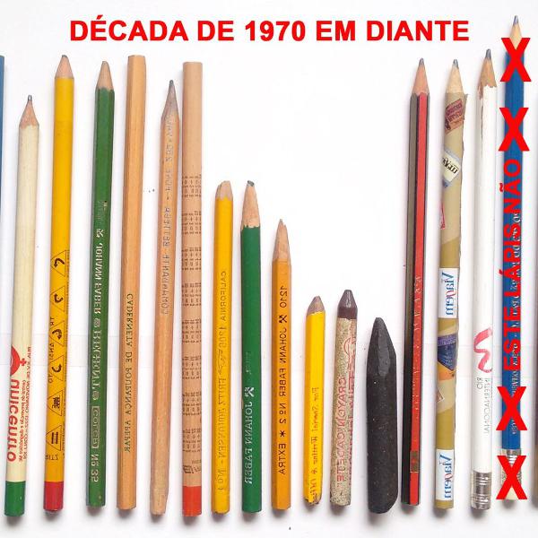 coleção de lápis déc. de 1970 em diante