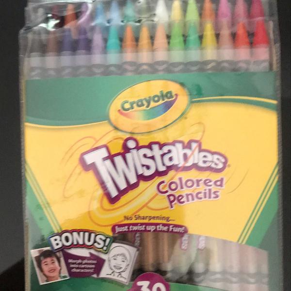 conjunto de 30 cores de lápis de cor retrátil importado