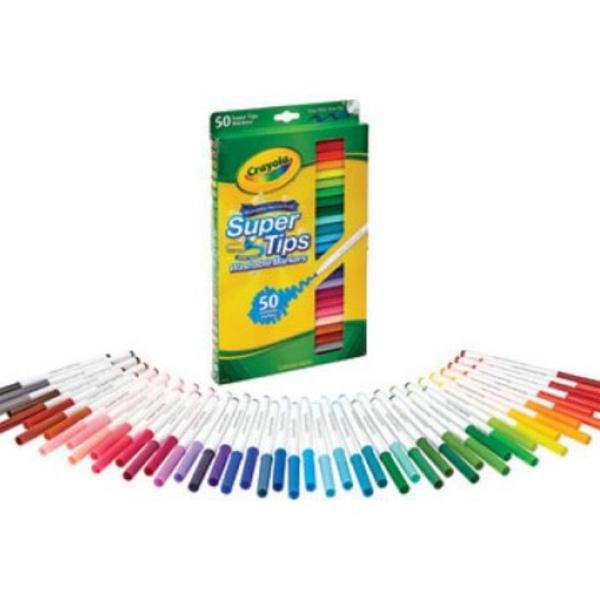 conjunto top de 50 canetinhas laváveis crayola grátis 12