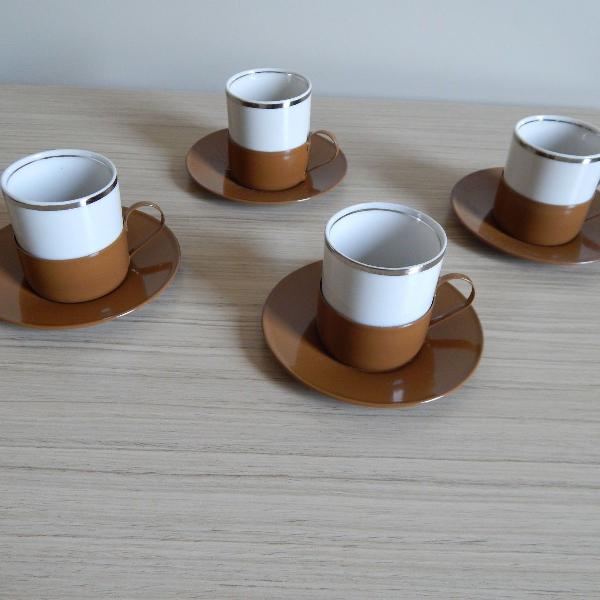 conjunto xícaras de cafezinho - porcelana veracruz
