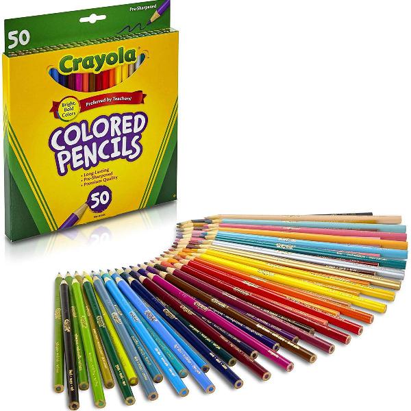 crayola lapis de cor - 50 cores pronta entrega original eua
