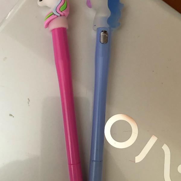 duas canetas unicornio sem uso !!